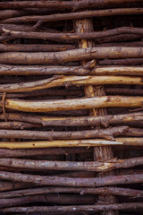 Wooden fence shot close.