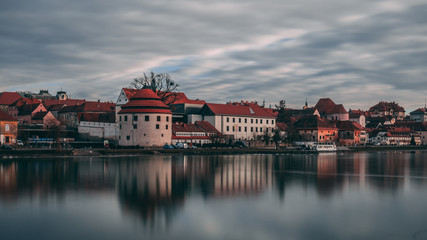 Lent District and the river Drava in Maribor, Slovenia
