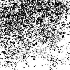 Isolated artistic ink paint splatter textures and decorative elements on white paper background. Chaotic isentegration effect. © artistmef