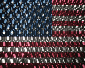 Flag of America, background, texture, blurred image