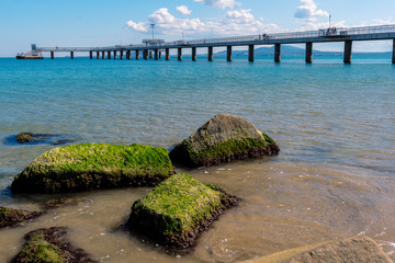 The pier in the Sea Garden in Burgas.