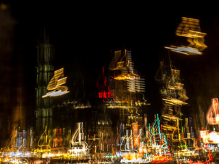 sailing through the city night