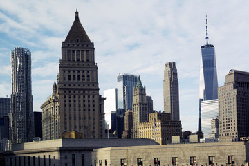 Plakat Rare view of Manhattan, New york city