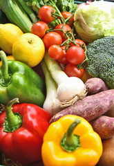 colorful and a lot kind of mixed vegetable with full frame.