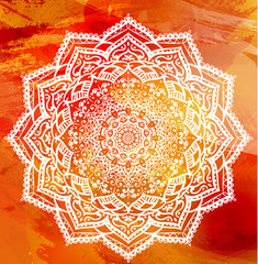 Modern Decorative floral color mandala.