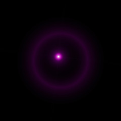 Isolated realistic lens flare visual effect on black night background. Space star. 