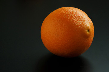 Orange on dark background