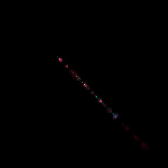 Isolated realistic lens flare visual effect on black night background. Space star. 