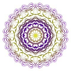 Beautiful round flower mandala. Vector illustration. Abstract