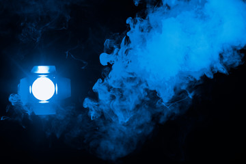 Cloud of vapor. dark blue background