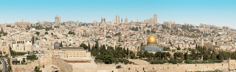 Old dome in Jerusalem old city panorama © Tatty