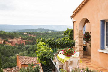 View of luberon region in Provence, France