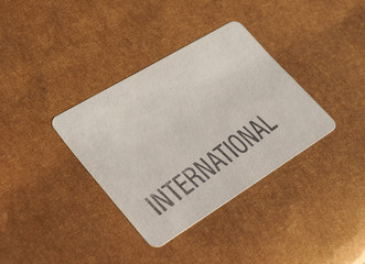 international air mail label