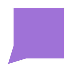 Square blank speech bubble sign or empty map pin icon. Design graphic element is saved as a vector illustration