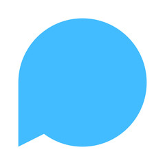 Circle blank speech bubble sign or empty map pin icon. Design graphic element is saved as a vector illustration