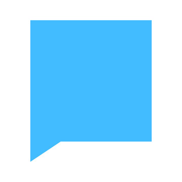Square blank speech bubble sign or empty map pin icon. Design graphic element is saved as a vector illustration