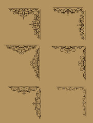 Swirl floral design set