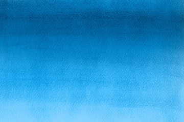 Colorful winter blue ink and watercolor textures on white paper background. Paint leaks and ombre effects. Hand painted abstract image.