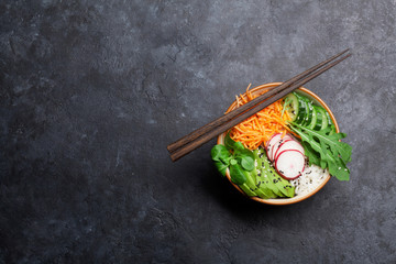Poke bowl with vegetables