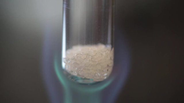 Combustion reaction using sucrose to produce caramel and steam.