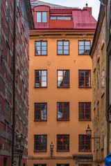 Fototapeta na wymiar Altstadtgasse Gamla Stan Stockholm