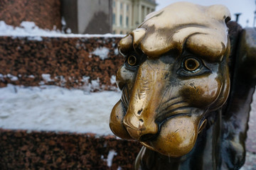Fototapeta na wymiar Winter in the historical center of Saint Petersburg
