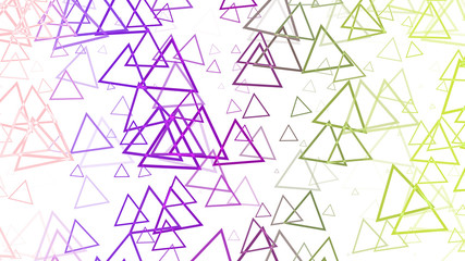 Abstract background with various multicolored triangles. Big and small.