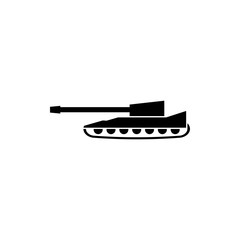 Simple military tank icon vector