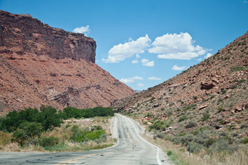 Road in American desert