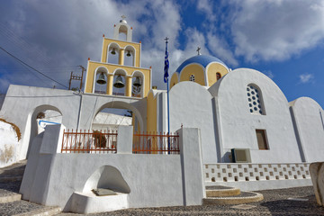 Eglise de Vothonas, Ile de Santorin, Cyclades, Gr&egrave;ce