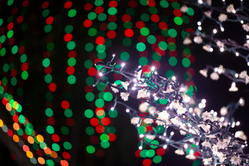 Christmas ornaments and christmas neon lights