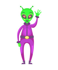 Obraz premium alien raising hand