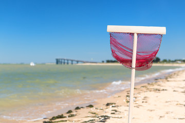 Beach Rivedoux plage at island Ile de Re