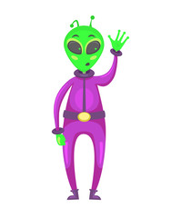 alien raising hand