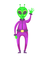 alien raising hand