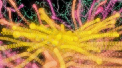 Abstract background with circles and lines. Different shades and thickness.