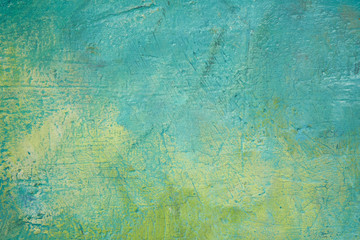 Hintergrund Leinwand Ölfarbe grüne blau 