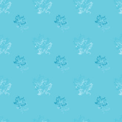 Seamless background pattern with colored diverse doodles.