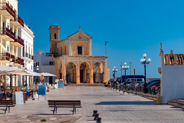 Santa Maria del Canneto church in Gallipoli, religious landmark architecture of the city in Italy - obrazy, fototapety, plakaty
