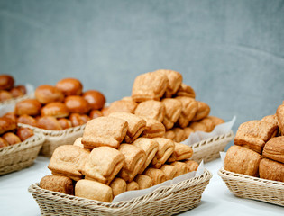 The pies and the puffs on the table