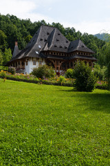 Fototapeta na wymiar Barsana Monastery Architectural Detail - Traditional Building (Maramures, Romania).