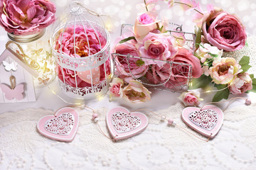 romantic decoration for Valentine or wedding day