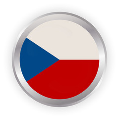 Czech Republic Flag Vector Round Icon - Illustration