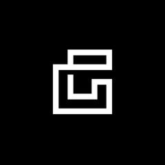 Outstanding Elegant Modern Black and White Color Alphabet G Initial Based Icon Logo Design - Vector