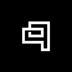 Outstanding Elegant Modern Black and White Color Alphabet q Initial Based Icon Logo Design - Vector