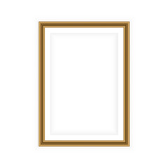 Obraz premium Realistic picture frame isolated on white background. Perfect for your presentations. Vector illustration EPS 10.