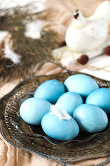 Naturally colored Easter eggs