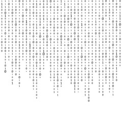 Abstract Matrix Background. Binary Computer Code. Coding. Hacker concept. Vector Background Illustration.