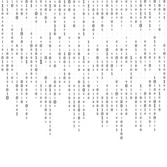 Abstract Matrix Background. Binary Computer Code. Coding. Hacker concept. Vector Background Illustration.