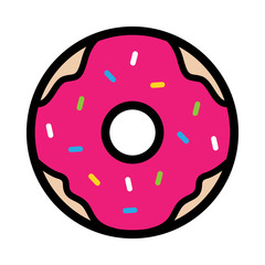 Obraz premium Cartoon Donut Icon